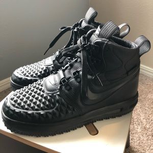 Black Air Force 1 AF1 Nike Duck Boots like new